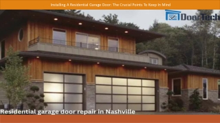 Installing a Residential Garage Door: Crucial Points Every Homeowner Must Consid