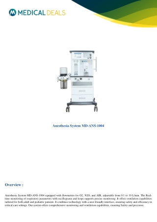 Anesthesia-System-MD-ANS-1004