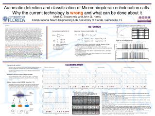 Automatic detection and classification of Microchiropteran echolocation calls: Why the current technology is wrong and