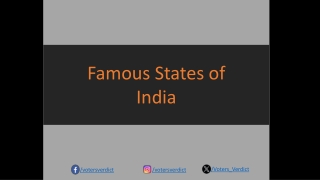 Famous States of India - VotersVerdict.com
