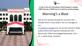 A Day in the Life of Students How Sonepat’s Leading CBSE Schools of 2025 Foster Creativity and Knowldege