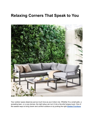 Entertain Friends with Outdoor-Ready Garden Furniture