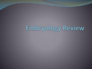 Embryology Review