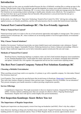 “Innovative Technology Trends In Pest Control For 2024”
