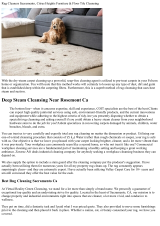 Rug Cleansing Sacramento County Ca Free Estimates On Services