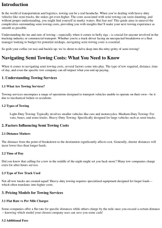 Navigating Semi Towing Costs: What You Need to Know