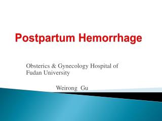 Postpartum Hemorrhage