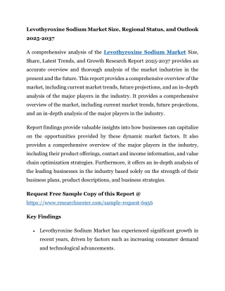 Levothyroxine Sodium Market