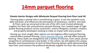 14mm parquet flooring