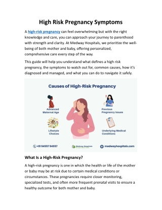 High Risk Pregnancy Symptoms