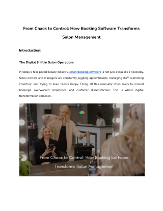 From Chaos to Control_ How Booking Software Transforms Salon Management