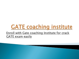 GATE coaching institute