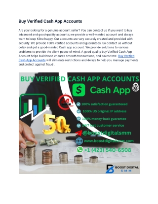 Verified Cash App Accounts for Sale – Fast Transactions & No Restrictions
