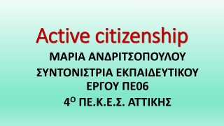 Active citizenship
