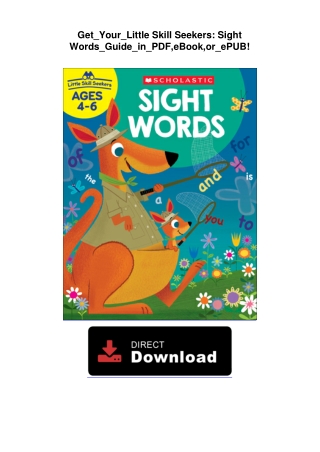 Get_Your_Little Skill Seekers: Sight Words_Guide_in_PDF,eBook,or_ePUB!