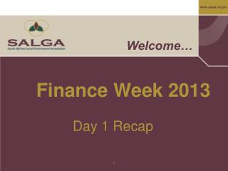 Finance Week 2013