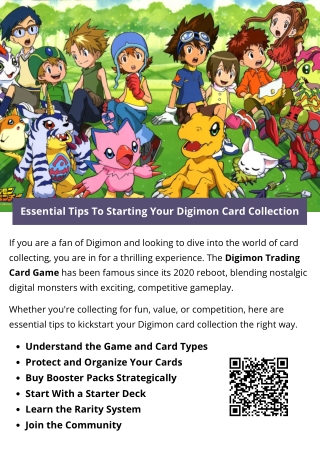 Essential Tips To Starting Your Digimon Card Collection