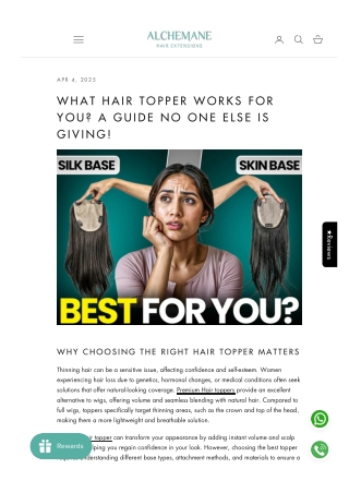 What Hair Topper Works for YOU? A Guide No One Else Is Giving!