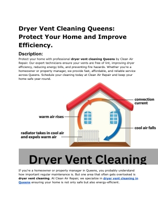 Dryer Vent Cleaning Queens