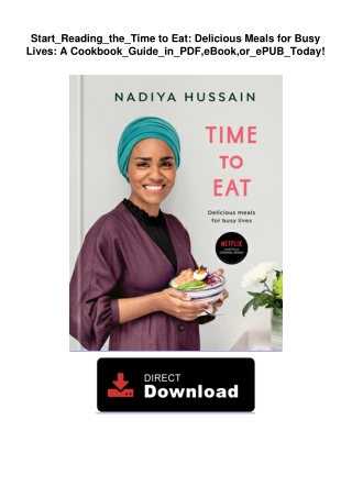 Start_Reading_the_Time to Eat: Delicious Meals for Busy Lives: A