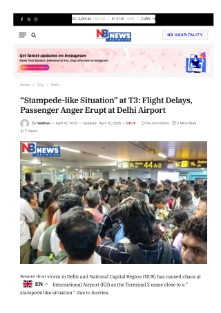 “Stampede-like Situation” at T3 Flight Delays, Passenger Anger Erupt at Delhi Airport