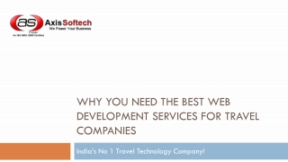 Why You Need the Best Web Development Services for Travel Co