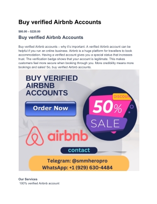 Where to Buy Verified Airbnb Accounts Safely