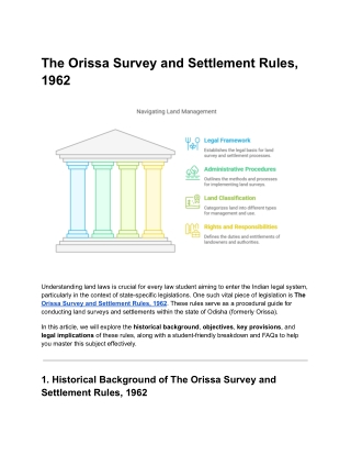 The Orissa Survey and Settlement Rules, 1962