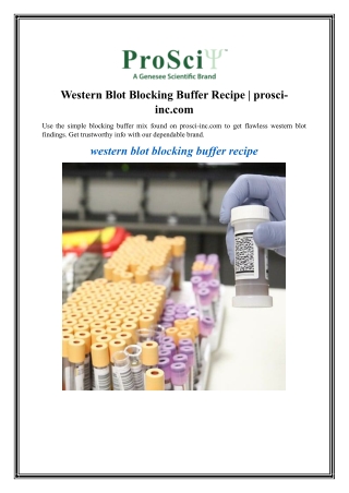 Western Blot Blocking Buffer Recipe prosci-inc.com