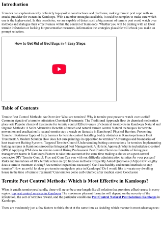 Termite Pest Control Methods: Which is Most Effective in Kamloops?