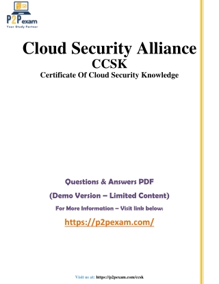 CCSK Questions-and Answers pdf dumps