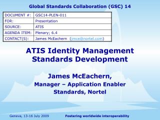 ATIS Identity Management Standards Development