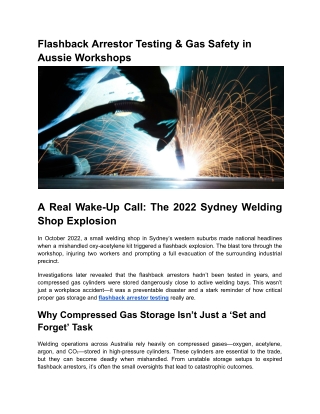 Flashback Arrestor Testing_ The Overlooked Safety Check Putting Aussie Workshops at Risk
