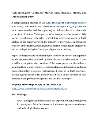 RAN Intelligent Controller Market