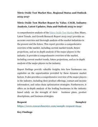 Nitric Oxide Test Market