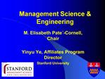Management Science Engineering