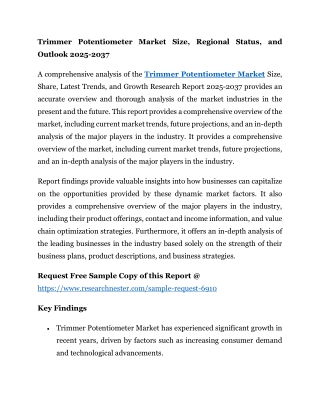 Trimmer Potentiometer Market