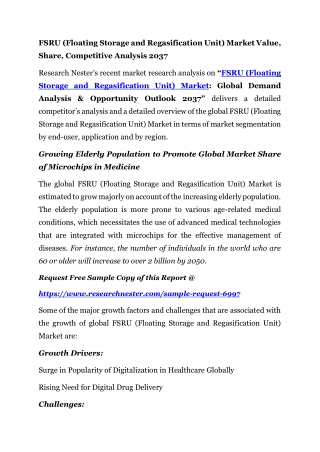 FSRU (Floating Storage and Regasification Unit) Market Value, Share, Competitive
