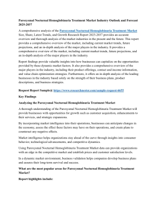 Paroxysmal Nocturnal Hemoglobinuria Treatment Market