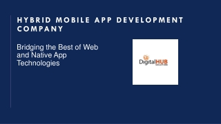 Hybrid Mobile App Development Company | Scalable & Fast Apps