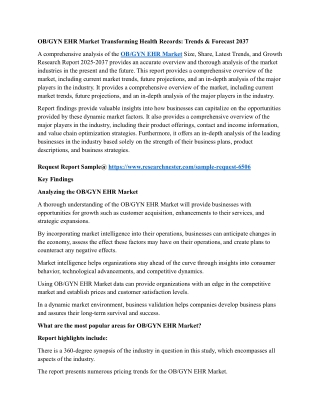 OB-GYN EHR Market