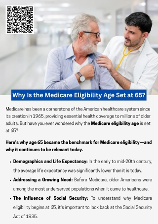 Why Is the Medicare Eligibility Age Set at 65?