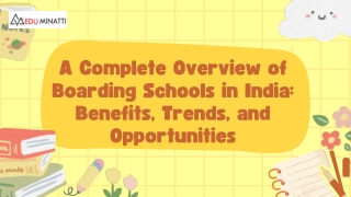 A Complete Overview of Boarding Schools in India Benefits, Trends, and Opportunities
