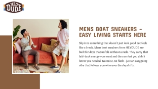Mens Boat Sneakers – Easy Living Starts Here
