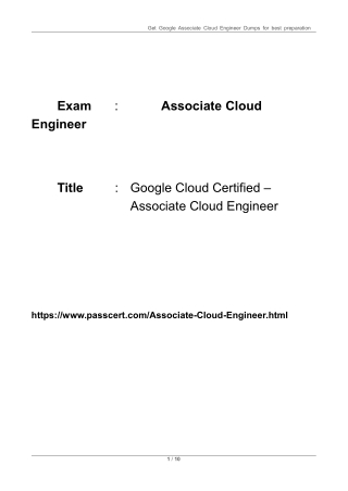 Google Associate Cloud Engineer Dumps PDF – Updated Practice Questions for 2025 Certification