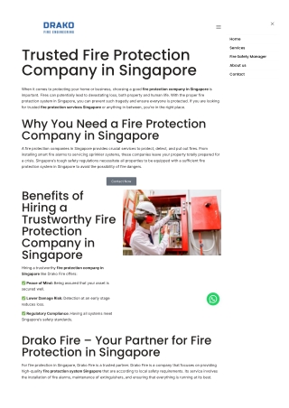 Trusted Fire Protection Services Singapore – Safe & Certified Solutions