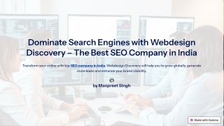 Dominate Search Engines with Webdesign Discovery – The Best SEO Company in India