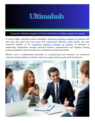 business training company in taiwan