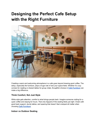 Let Your Furniture Tell the Story