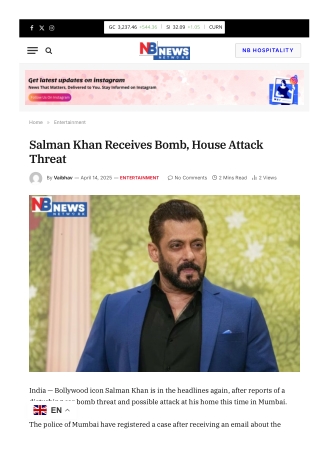 Salman Khan Receives Bomb, House Attack Threat